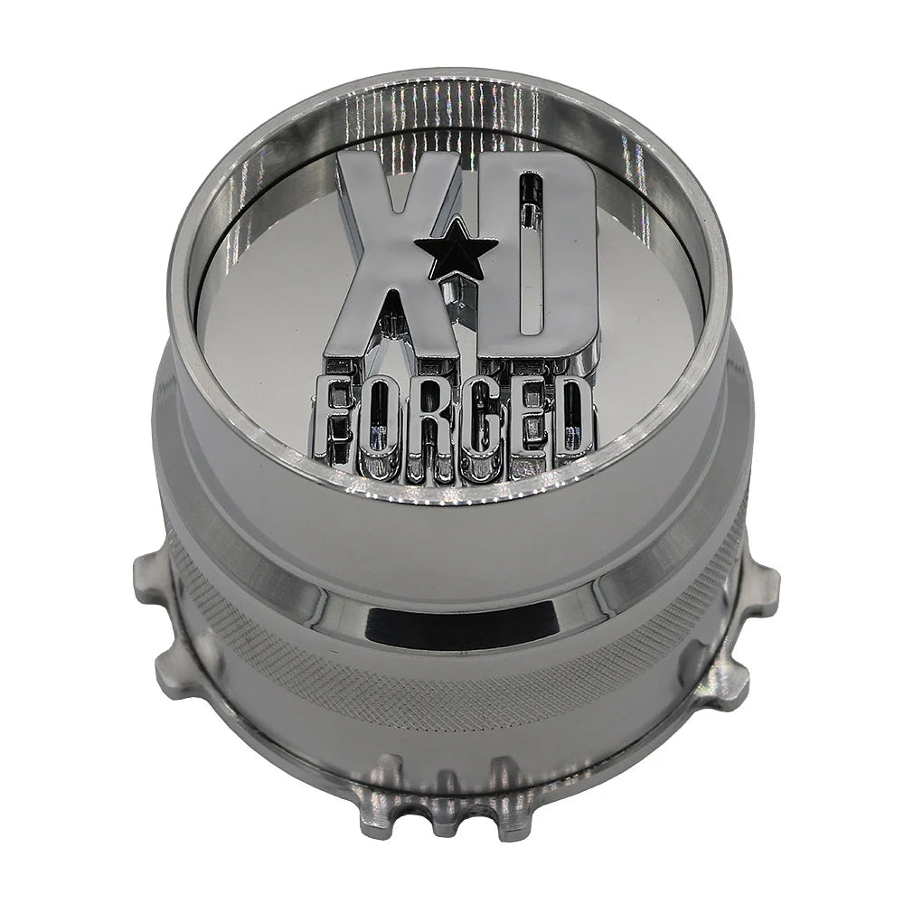 XD F-XDAL145CP1-2-POL polished wheel center cap prepared for measurement and fitment checks