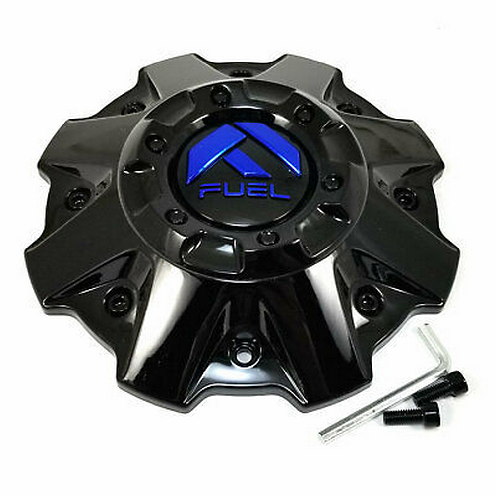 Fuel Gloss Black wheel center cap, part 1001-81GBK