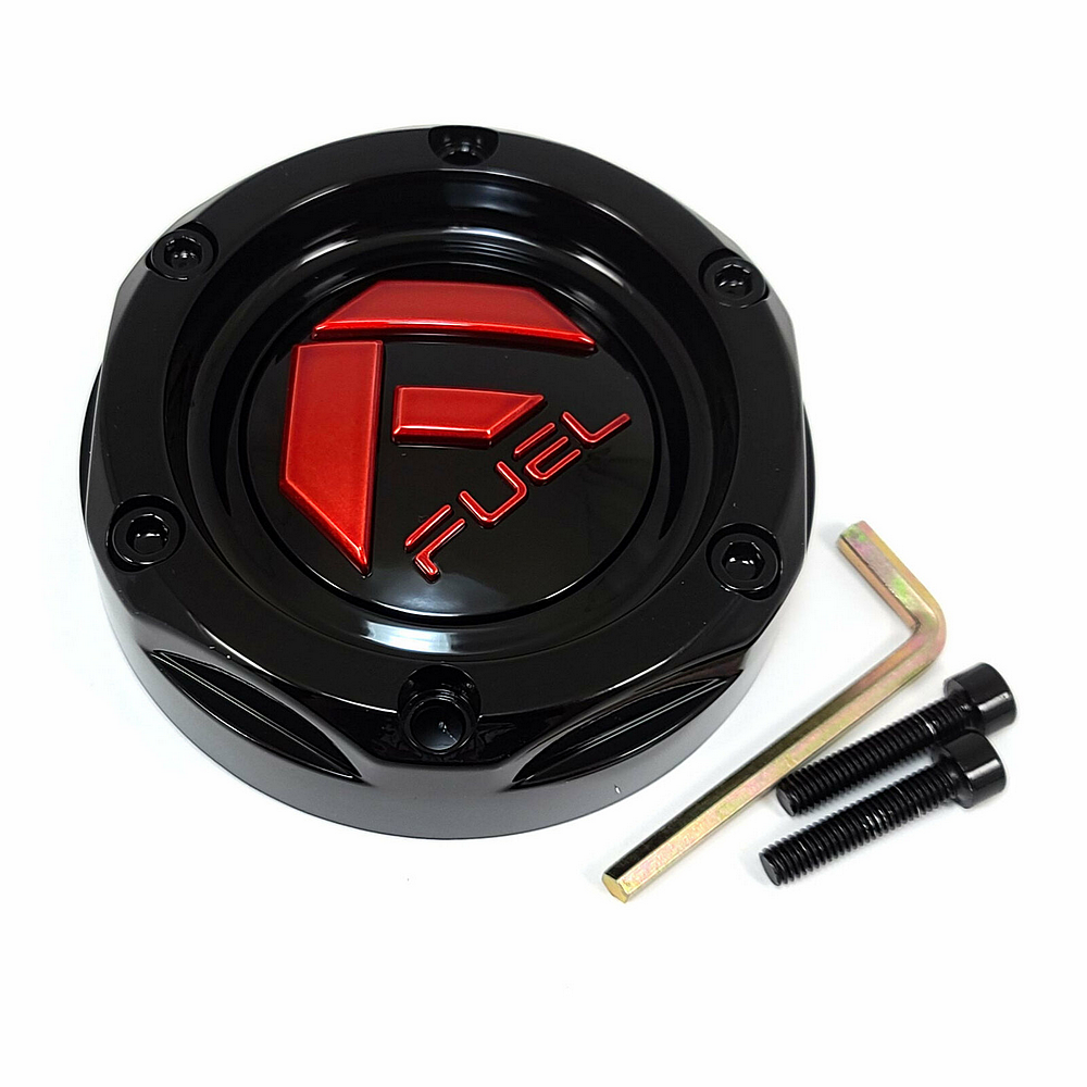 Fuel Gloss Black wheel center cap, part 1003-36GBQ