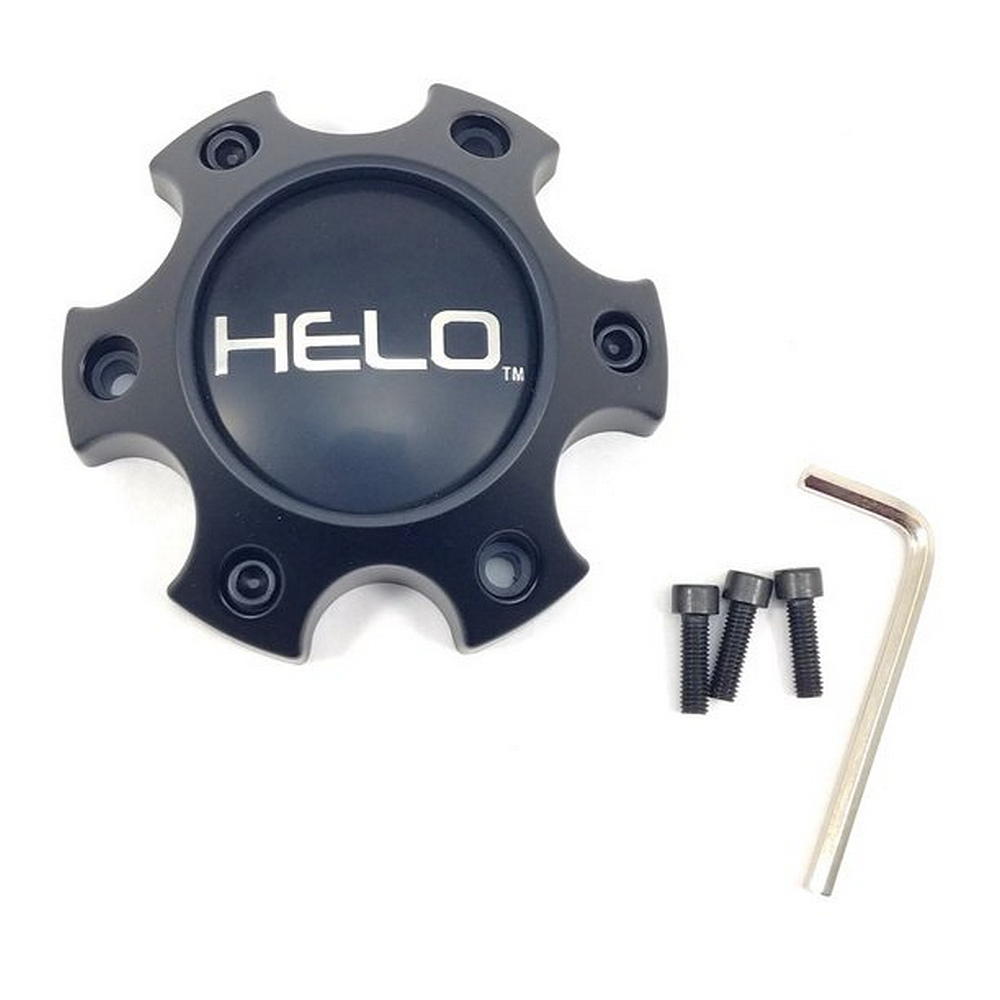 Helo Satin Black wheel center cap, part 1079L121AHE1SB