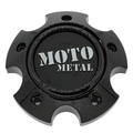 Moto Metal Gloss Black wheel center cap, part 1079L121MO3GB-H34