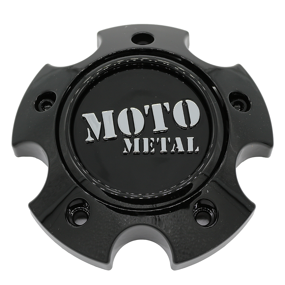 Moto Metal Gloss Black wheel center cap, part 1079L121MO3GB-H34