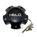Helo Satin Black wheel center cap, part 1079L133HE1SB-H39