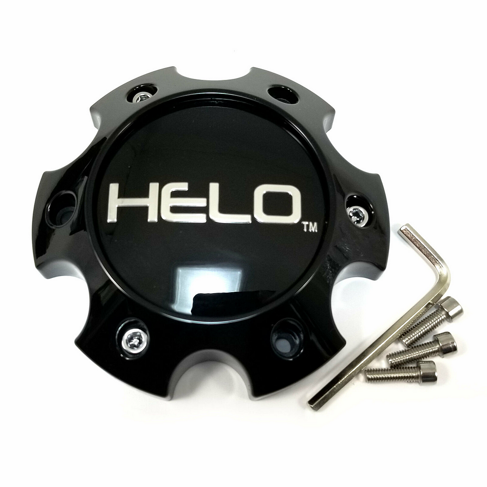 Helo Gloss Black wheel center cap, part 1079L140HE1GB-H34