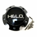Helo Gloss Black wheel center cap, part 1079L145AHE1GB-H42