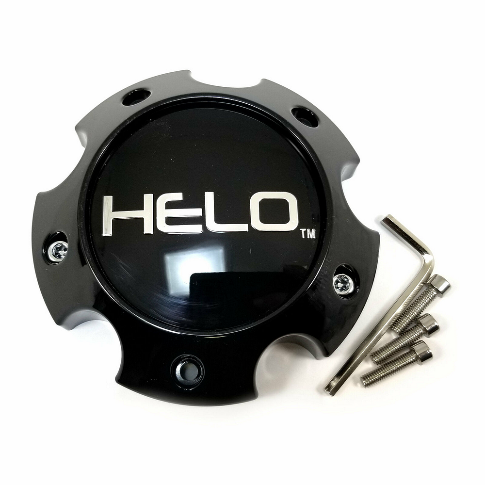 Helo Gloss Black wheel center cap, part 1079L145AHE1GB-H42