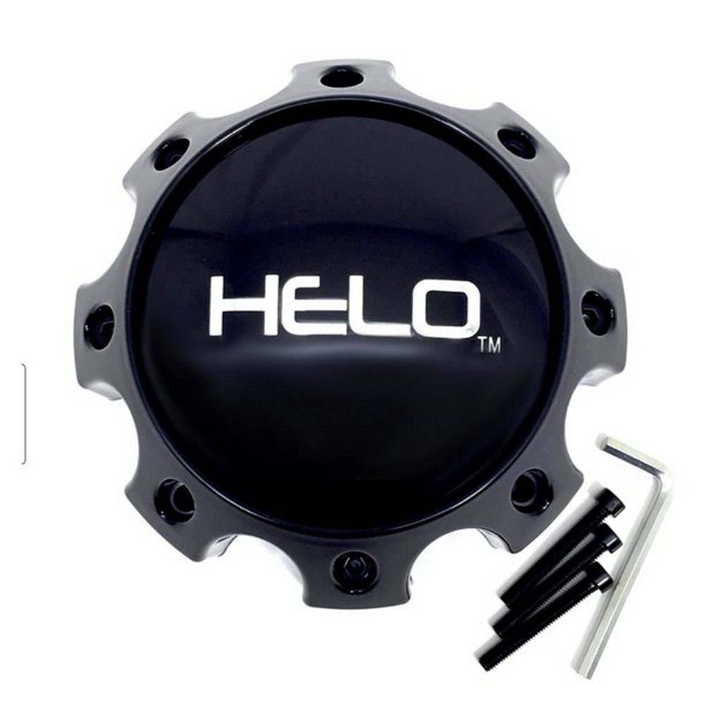 Helo Gloss Black wheel center cap, part 1079L170HE1GB-H42