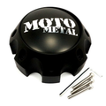 Moto Metal Satin Black wheel center cap, part 1079L170MBMO1