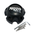 Moto Metal Satin Black wheel center cap, part 1079L121MBMO1
