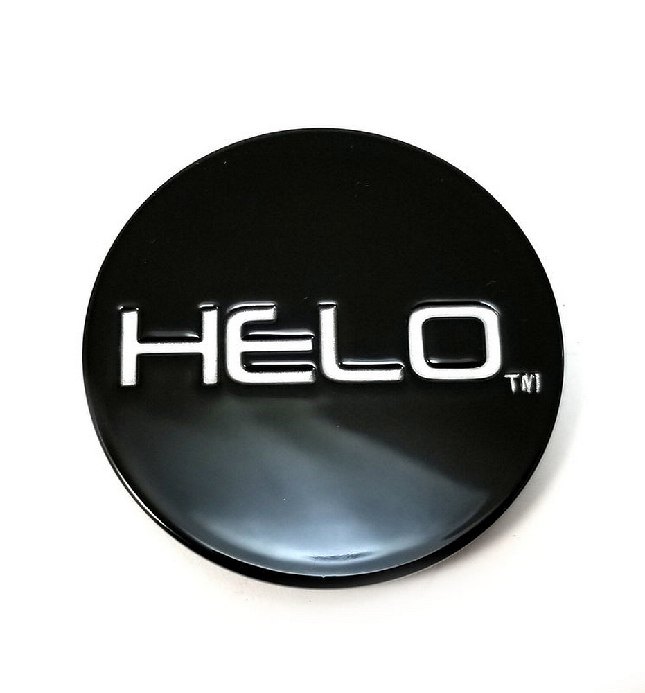 Helo Gloss Black wheel center cap, part 1513S01