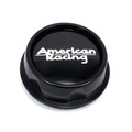 American Racing Gloss Black wheel center cap, part 1515006023-M