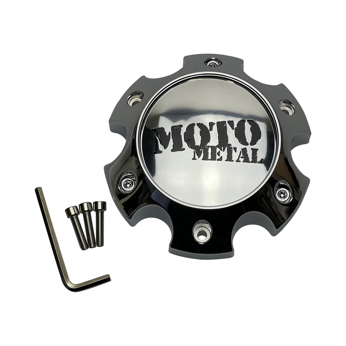 Moto Metal Chrome wheel center cap, part MO989C01