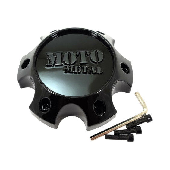 Moto Metal Gloss Black wheel center cap, part T127L145-6-H42-S1G