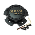 Moto Metal Satin Black wheel center cap, part T168L127-5-H30-S2