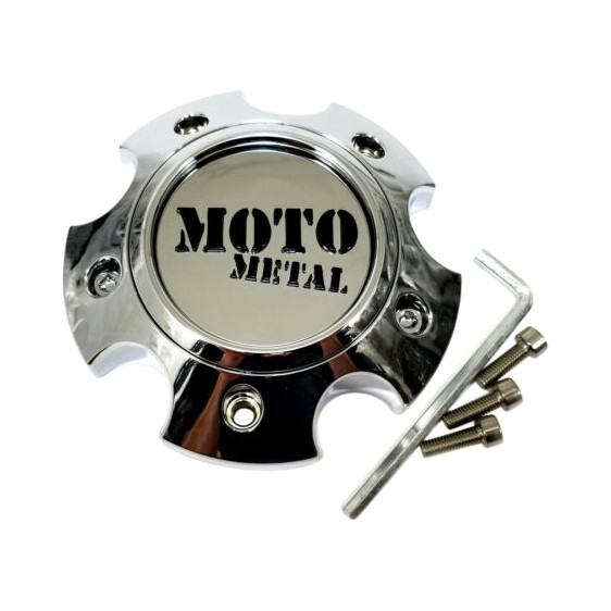 Moto Metal Chrome wheel center cap, part 1079L121MO3CH-H34