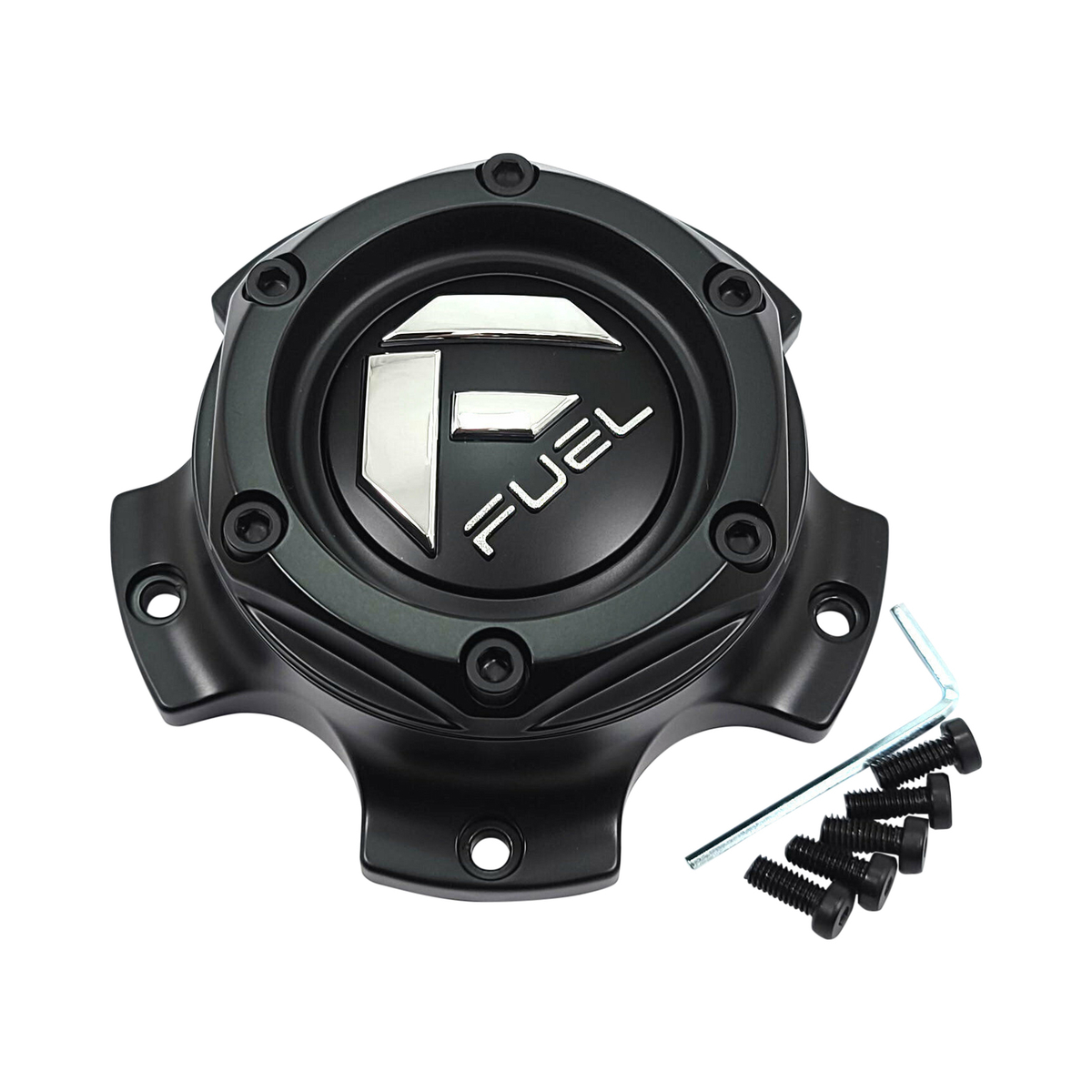 FUEL Black wheel center cap, part 1004-72MB