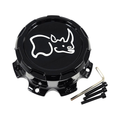 Black Rhino Hard Alloys Gloss Black wheel center cap, part CCBR6S8165180GB