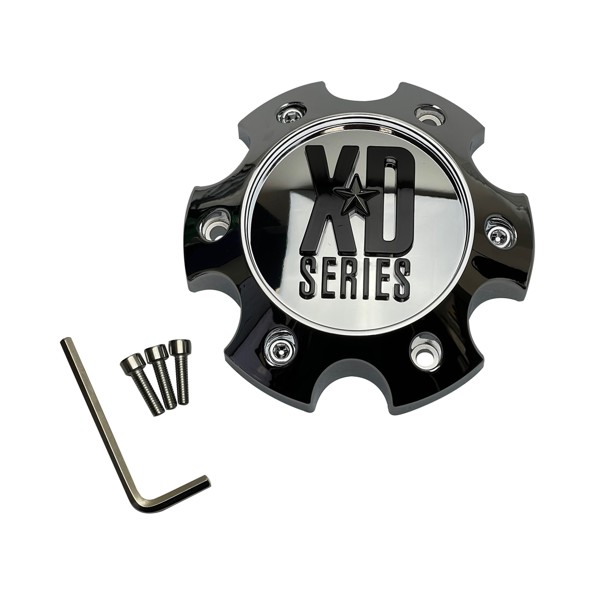 XD Chrome wheel center cap, part 1079L140CH-H34