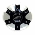 American Racing Black and Machined wheel center cap, part 449L185BAL