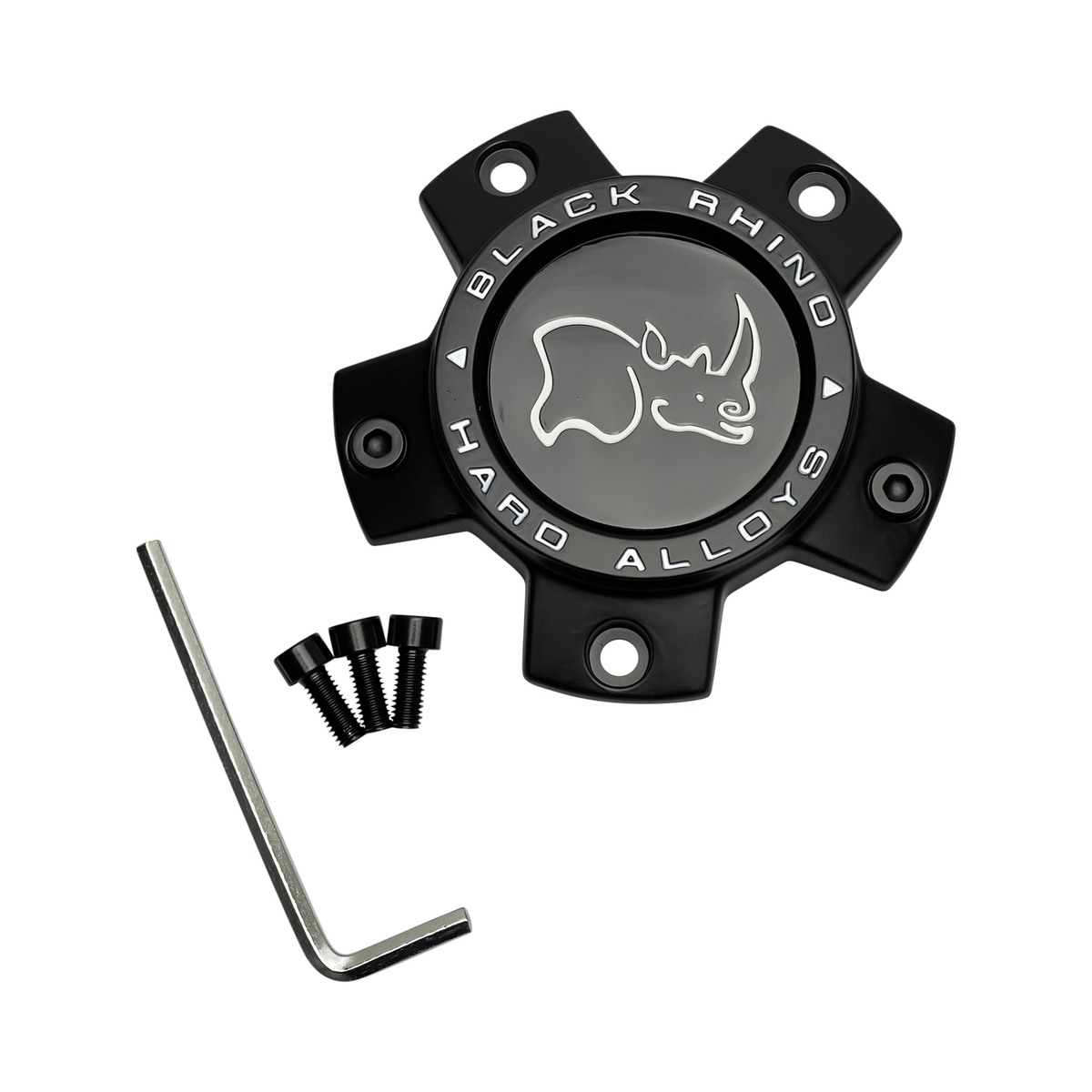 Black Rhino Hard Alloys Flat Black wheel center cap, part CCBR35114110MBFLAT