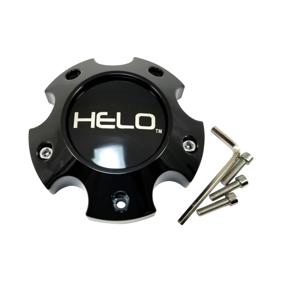 Helo Gloss Black wheel center cap, part 1079L133HE1GB-H39