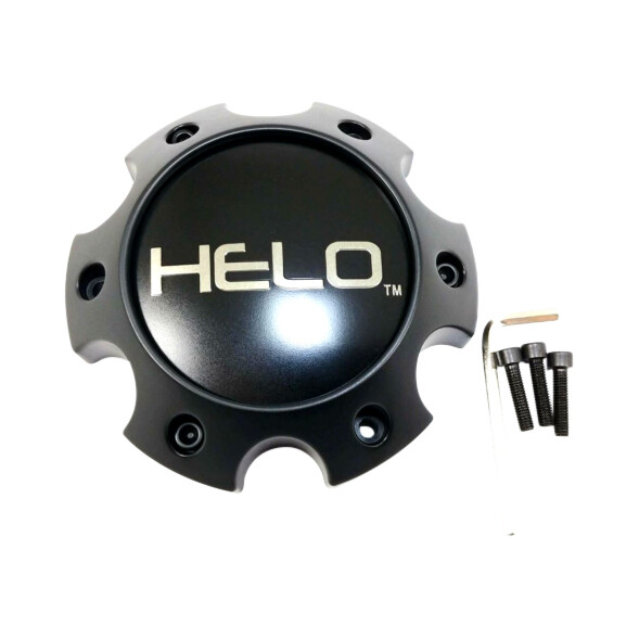 Helo Satin Black wheel center cap, part 1079L145HE1SBDC