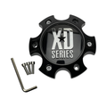 XD Gloss Black wheel center cap, part 1079L1401GB-H34