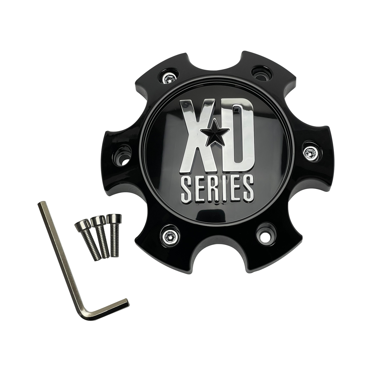 XD Gloss Black wheel center cap, part 1079L1401GB-H34
