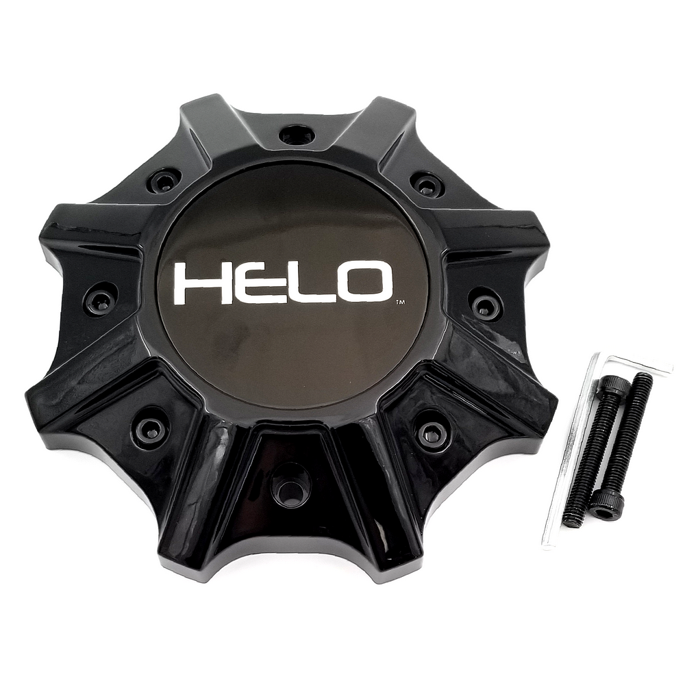 Helo Gloss Black wheel center cap, part 6256L215-B001