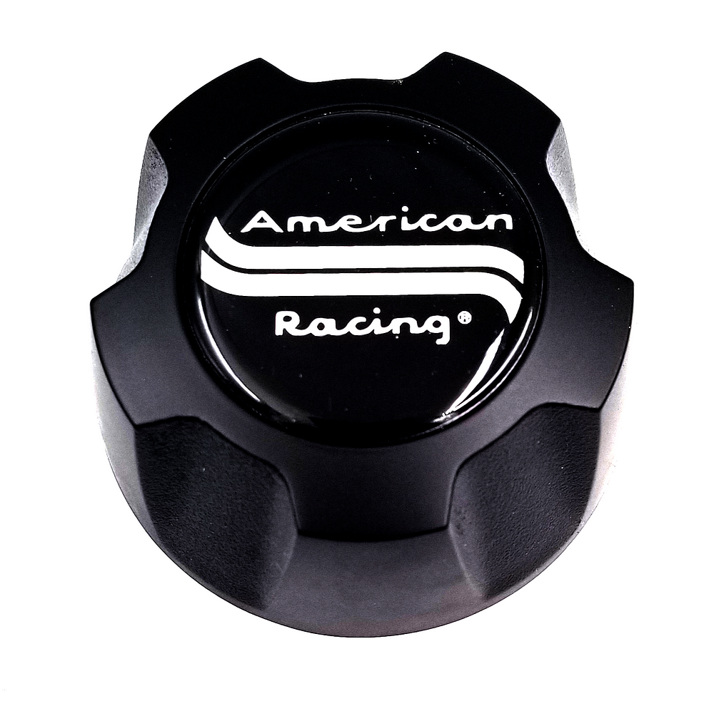 American Racing Satin Black wheel center cap, part 898028SB