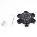 Black Rhino Hard Alloys Gloss Black wheel center cap, part CCBR611420GBFLAT