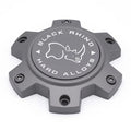 Black Rhino Hard Alloys wheel center cap, part CCBR613540MGFLAT