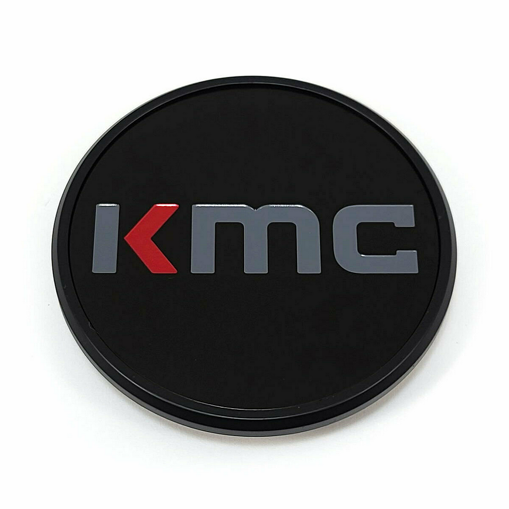 KMC Satin Black wheel center cap, part KM-968-SB1
