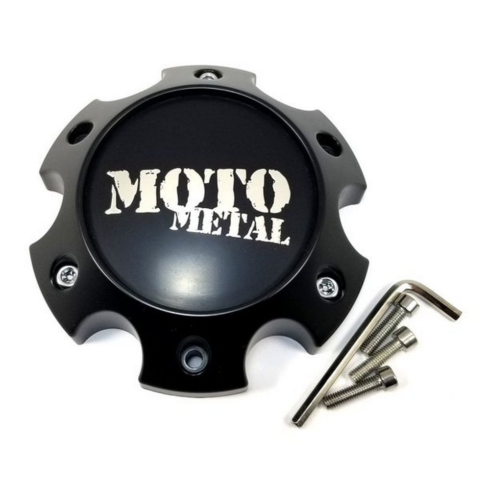 Moto Metal Black wheel center cap, part MO989S01