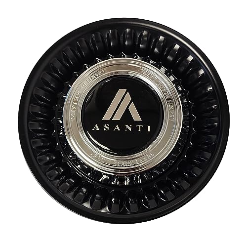 Asanti Chrome with Black Base wheel center cap, part 1002-74MD