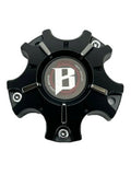 Ballistic Matte Black wheel center cap, part WX-07-CAP