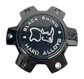 Black Rhino Hard Alloys Gloss Black wheel center cap, part CCBR613540GBFLAT