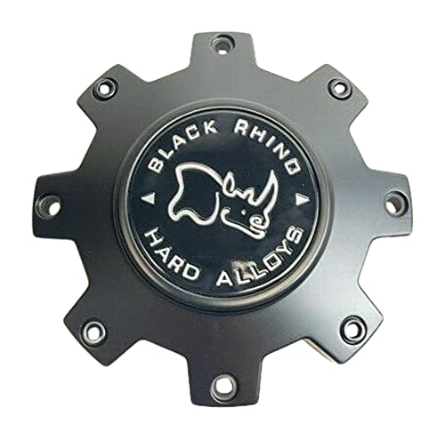 Black Rhino Hard Alloys Matte Black wheel center cap, part CCBR816570MBFLAT