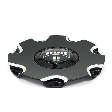 DUB Black and Machined wheel center cap, part 26110-15BME