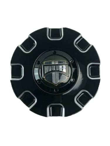 DUB Gloss Black and Milled wheel center cap, part 32300-15BME