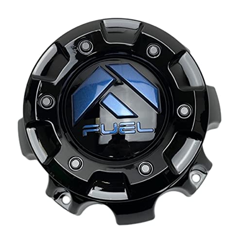 Pre-owned Fuel Gloss Black/Blue Logo wheel center cap, part 1001-60GBDK