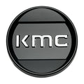 Pre-owned KMC Satin Black wheel center cap, part 1512S31