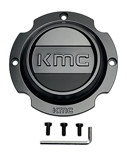 Pre-owned KMC Satin Black wheel center cap, part KS2CAP44-SB
