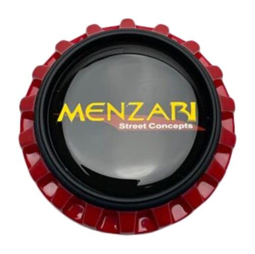 Menzari Red wheel center cap, part 465-CAP-UP