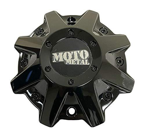 Moto Metal Gloss Black/Black Rivets wheel center cap, part MO479L214GBO1