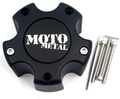 Moto Metal MO909B5127YB matte black 5-lug wheel center cap on a white background