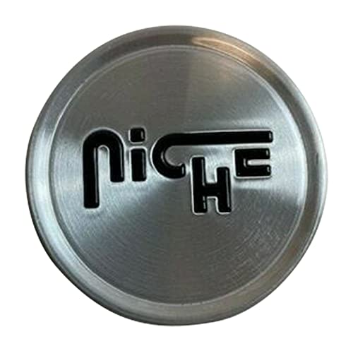 Niche Machined/Black Logo wheel center cap, part 1003-22GRBL