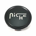 Niche Black wheel center cap, part 1003-22FBS