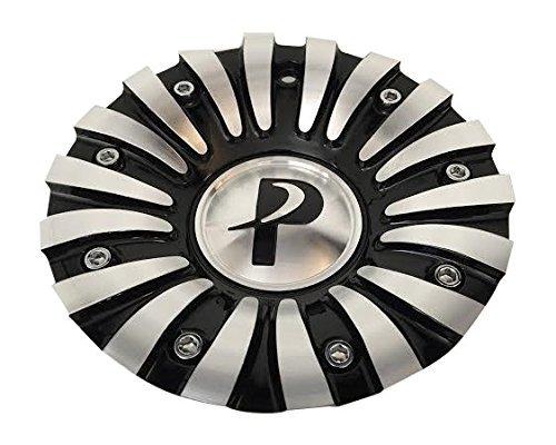 Phino Black and Machined wheel center cap, part CSPW118-1A-AL