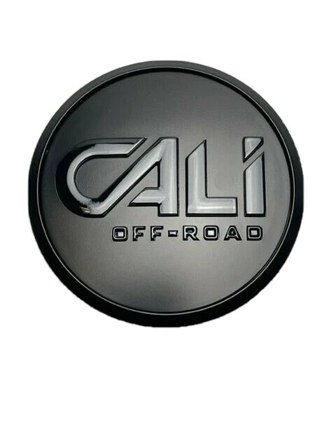 Cali Off-Road Matte Black/Gloss Black Logo wheel center cap, part C109109MB02